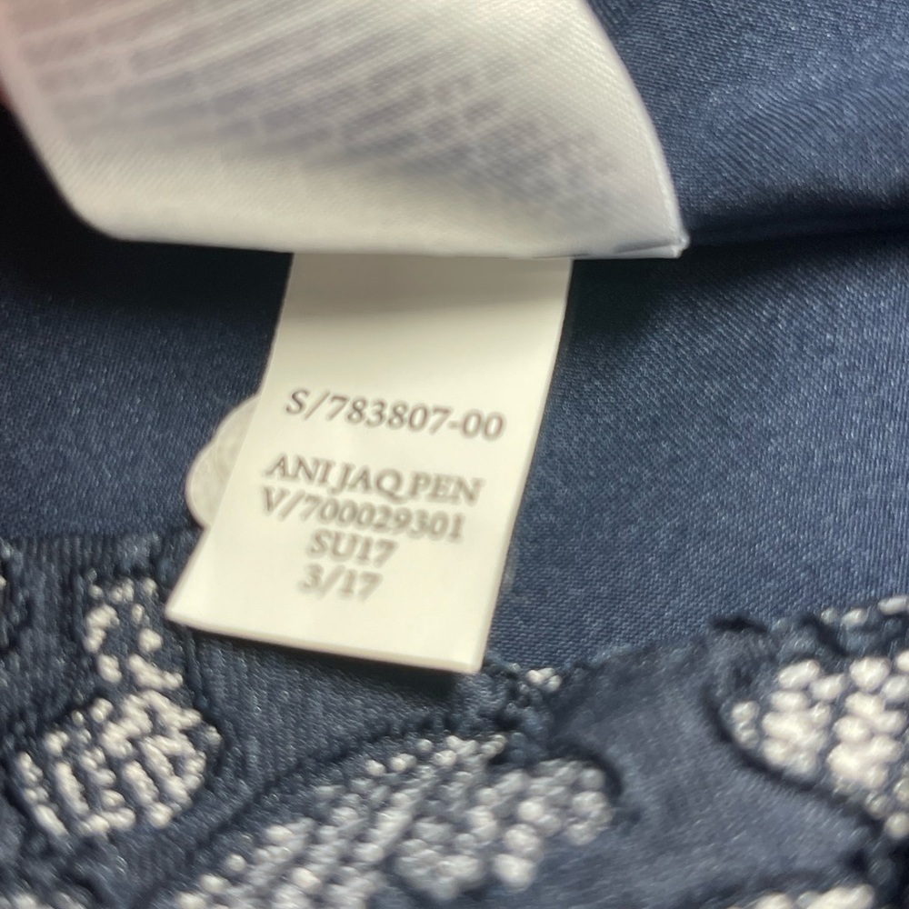 Banana Republic Womens 0 Pencil Skirt Lined Blue Animal Print Zip Back NWT - Picture 10 of 11